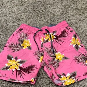 Pink floral  Swim Shorts